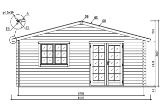 De Hoeve Tuinhuis Boras 44 | 898cm x 578cm