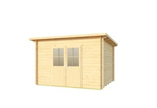 Tuinhuis Sleeuwijk platdak dubbele deur 4D | 2,7 x 3,3 m