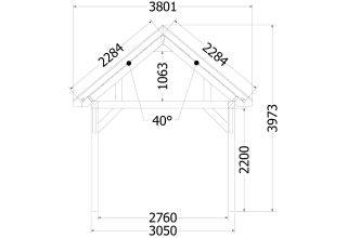 Trendhout Buitenverblijf Zadeldak XL 52.1171
