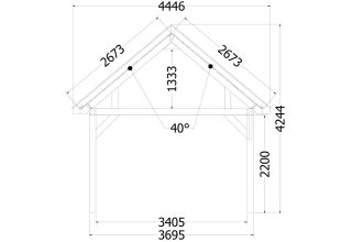 Trendhout Buitenverblijf Zadeldak XL 52.1161